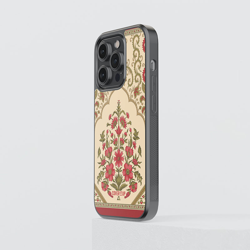 Royal Motif Flower Glass Case