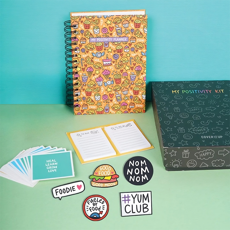 The Positivity Planner 2026 - Fun Orange Food Themed Printed Planner