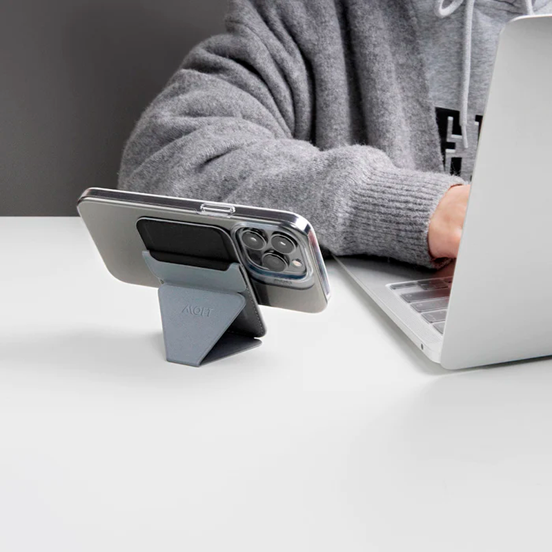 MOFT Snap-on Phone Stand & Wallet (Magsafe Compatible)-iPhone 12/13/14/15/16/17 series & Non Magsafe Cases And Android Phones Using Moft Metal Ring include in Pack
