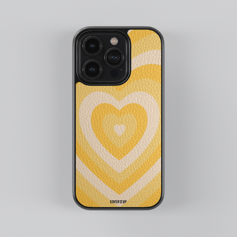 Poppy Hearts Leather Case