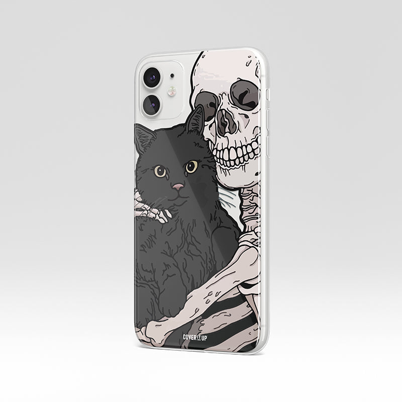 Black Cat Love Clear Silicone Case